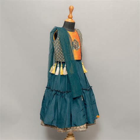 Buy Rama Yellow Girls Lehenga Choli – Mumkins