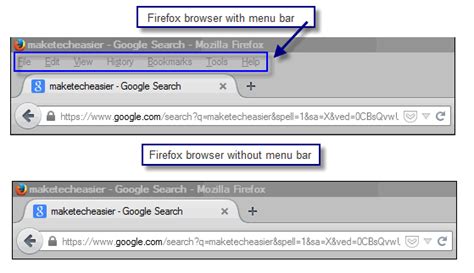 Image result for Firefox Bar Menu Display