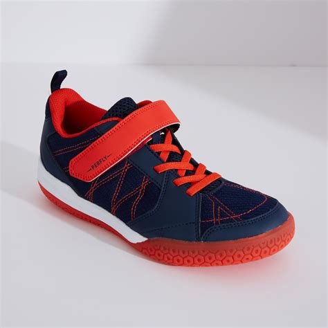 JUNIOR BADMINTON SHOES BS 160 NAVY RED