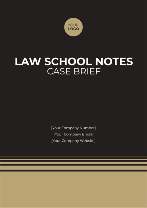 Free Law School Notes Case Brief Template to Edit Online