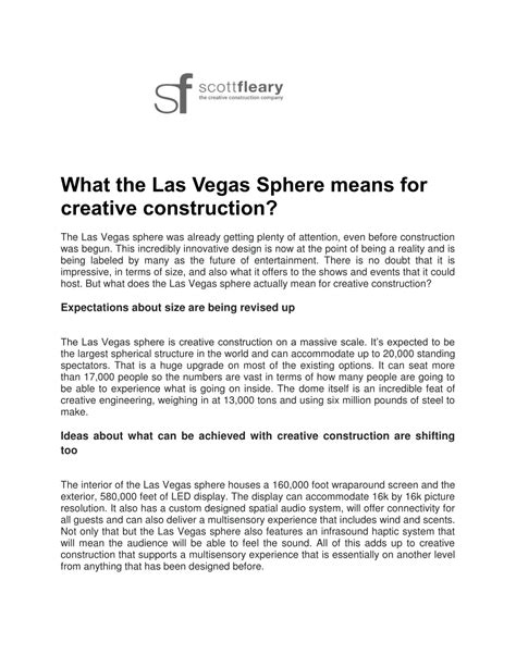 PPT - What the Las Vegas Sphere means for creative construction - Scott ...