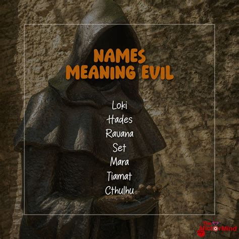 120+ Names That Mean Evil: Dark & Mysterious Baby Name Ideas - The ...