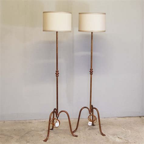Spanish style wrought iron floor lamps,