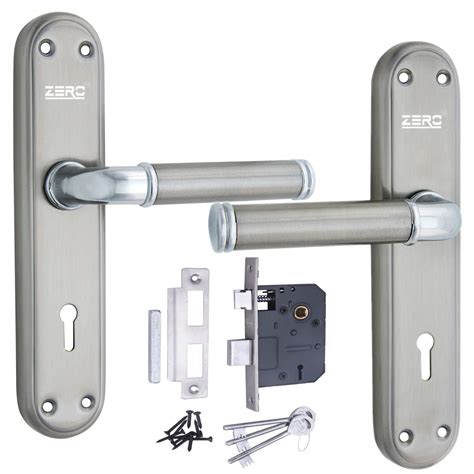 ZERO ERROR Mortise Door Lock Flora K.Y. 7.5 Inch Mortice Handle Pair in ...