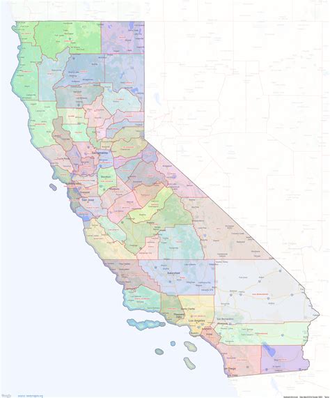 California County Map – shown on Google Maps