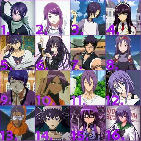 Anime Characters with Purple Hair