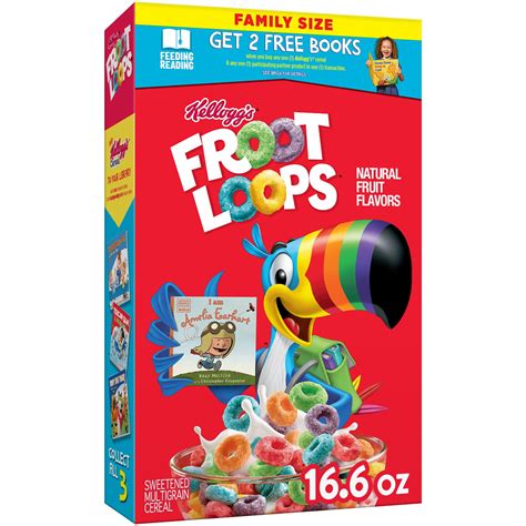 Kellogg's Froot Loops Original Breakfast Cereal, Family Size, 16.6 oz ...