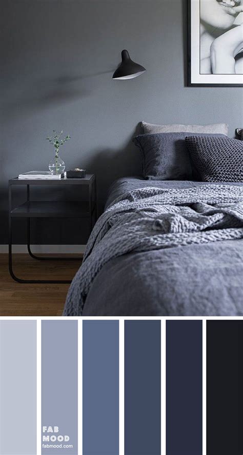 blue grey wall bedroom ideas