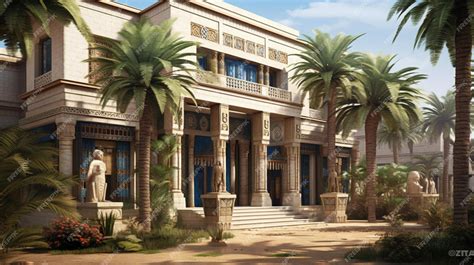 Premium Photo | Egyptian architecture houses