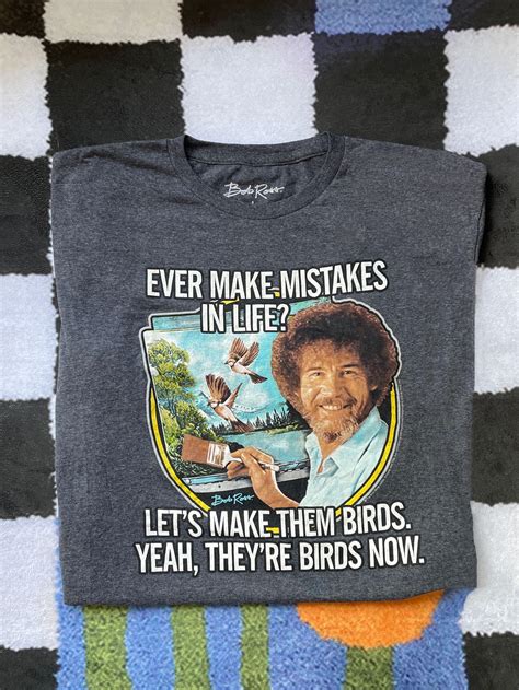 Vintage BOB ROSS tee, Men's Fashion, Tops & Sets, Tshirts & Polo Shirts ...
