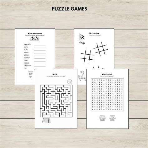 Football Activity Book for Kids, Football Activities, Printable Soccer ...