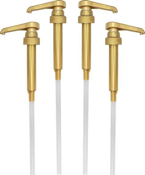 Gold Coffee Syrup Pumps | Fits Liter 750ml / 25-4oz Syrups Torani ...