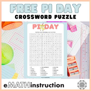 Pi Day Crossword Puzzle | eMATHinstruction by eMATHinstruction | TPT