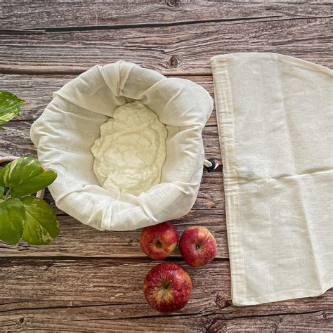 Clarkia Cotton Cheese Cloth Bag Yogurt Nut Milk Strainer - 2 Pieces ...