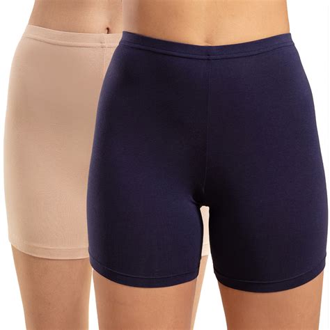 Pack of 2 Stretch Cotton Cycling Shorts-NYP083-Peacot & Skin – Nykd by ...
