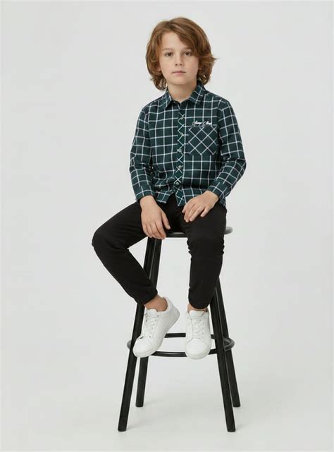 Buy Boys Checked Oversized Shirt Online at just Rs. 599.0 ...