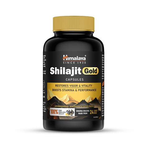 Himalaya Shilajit Gold Capsules with 24 Carat Gold