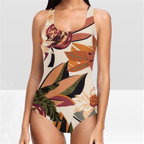Danhjin Women's Slimming One Piece Swimsuits Floral Printed Tummys ...