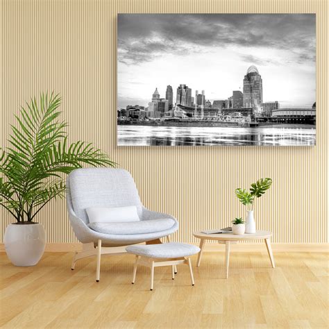 Cincinnati Ohio Skyline, Newport Kentucky, USA D2 Canvas Painting ...