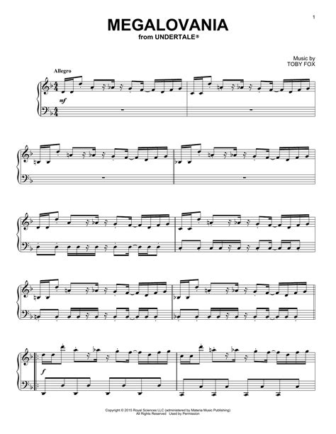 Piano Sheet Music Megalovania at Sophia Wiseman blog