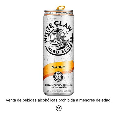 Bebida alcohólica preparada WHITE CLAW Hard Seltzer mango 355 ml ...