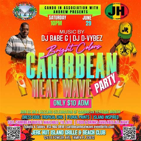 BRIGHT COLORS: CARIBBEAN HEAT WAVE PARTY, 1241 E Fowler Ave, Tampa, FL ...
