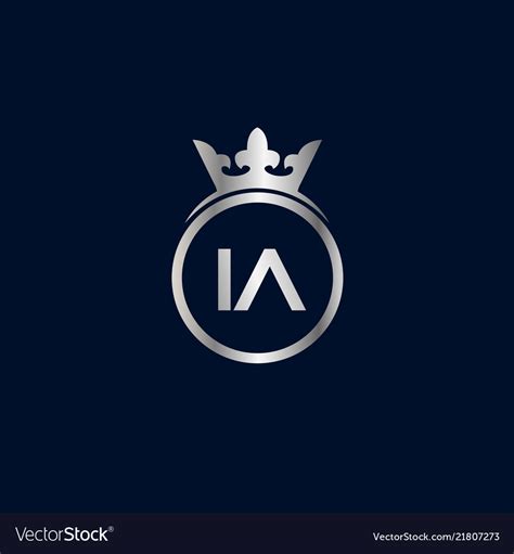Initial letter ia logo template design Royalty Free Vector