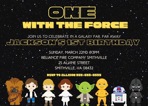 Star wars birthday invitation – Artofit