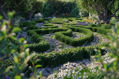 Premium Photo | Enchanted garden mazes with hidden surprises