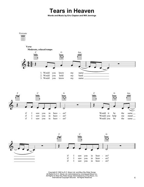 Tears In Heaven by Eric Clapton - Ukulele - Guitar Instructor