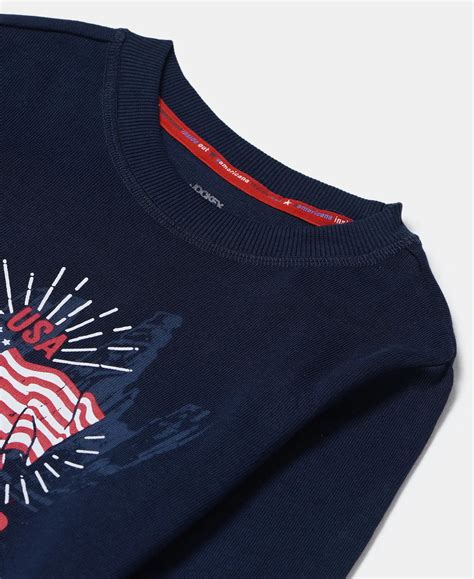 Buy Boy's Super Combed Cotton Rich Graphic Printed Sweatshirt - Navy ...
