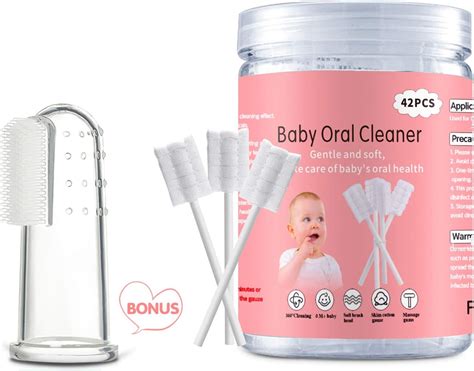 Amazon.com : EASICUTI Baby Tongue Cleaner, 42Pcs Disposable Infant ...