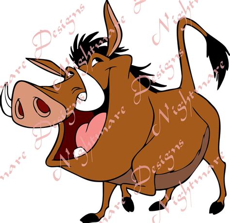 Lion King Pumbaa Hog Disney Movie Designer Svg PNG JPG | Etsy