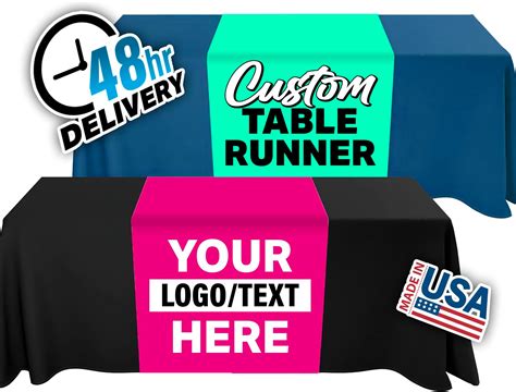 Amazon.com: Ships Next Day, Made in USA - Custom Table Runner with ...