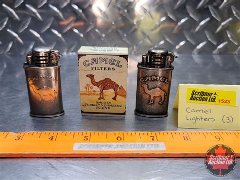 CAMEL Lighters (3) : 2 Traditional & 1 Lighter that looks like Cig Pack (SEE PICS!)