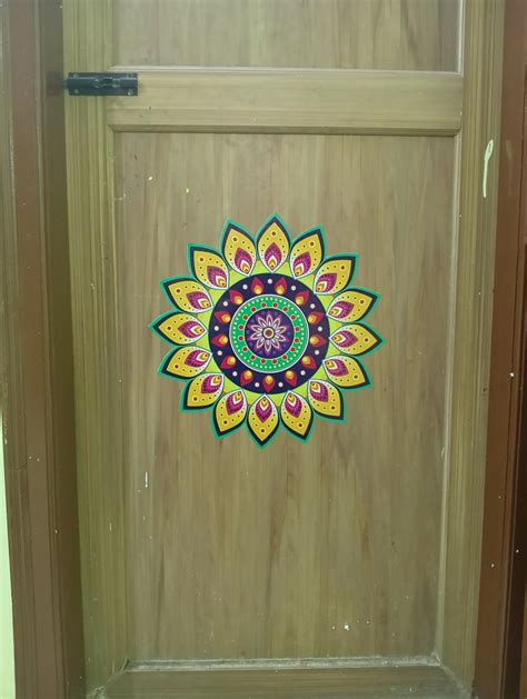 Buy WallDaddy Rangoli Stickers for Door Entrance (Size-40x40Cm) Self ...