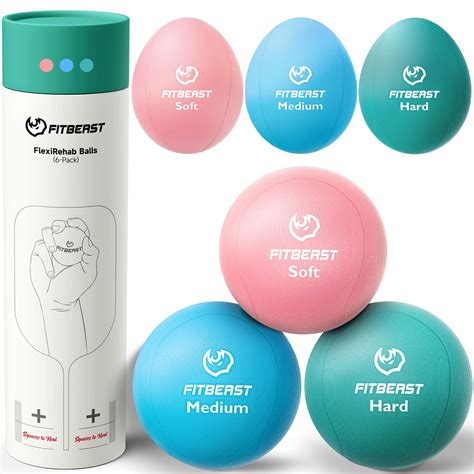 Snapklik.com : FitBeast Stress Balls For Adults, 6-Pack Hand Therapy Balls, Tri-Density Hand ...