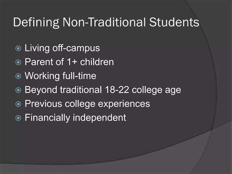 The Non-Traditional Student Difference | PDF