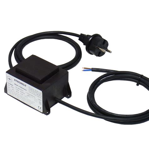 Strobelt Sicherheitstransformator 60 VA, 230V, 50/60 Hz, SEC 24V AC, vergossen in Gehäuse, IP44 ...