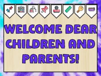 Meet The Teacher Bulletin Board & Door Décor, WELCOME DEAR CHILDREN AND ...