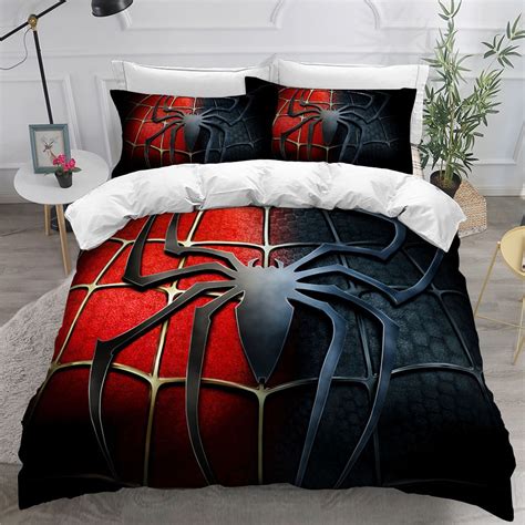 Spiderman Symbol Split Black And Red Bedding Set - REVER LAVIE