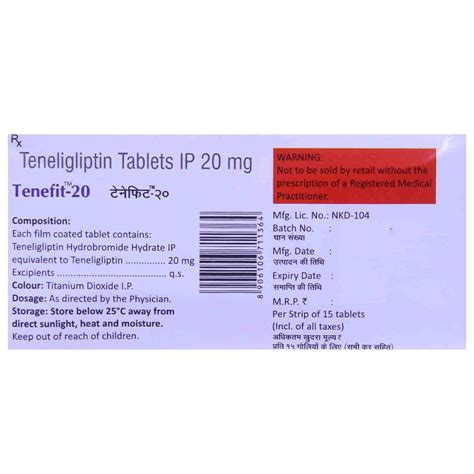 Tenefit-20 Tablet | Uses, Side Effects, Price | Apollo Pharmacy