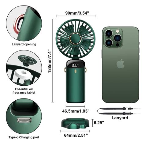 Verilux® Mini Handheld Fan (Green)– verilux