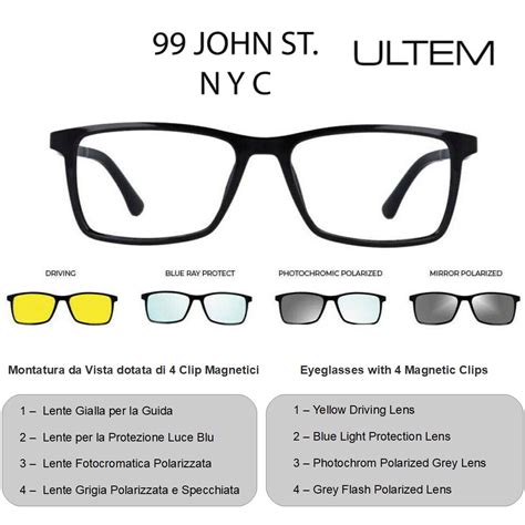 Occhiale da Vista / Eyeglasses 99 JOHN ST NYC ULTEM U-277 56-17 CM02 ...