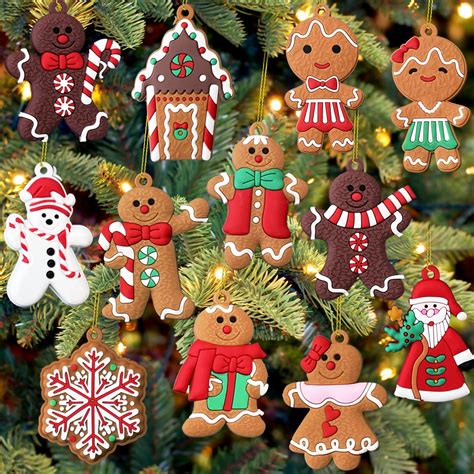 12pcs Christmas Ornaments Cute Snowman Xmas Tree Decorations Santa ...
