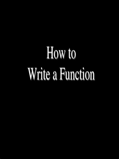 Image result for How to Write a Function