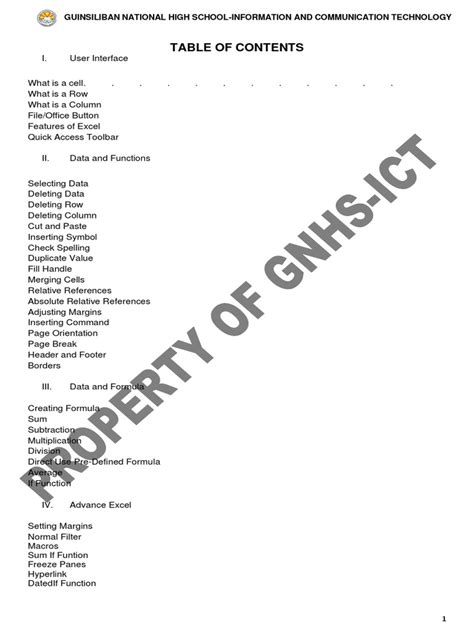 Image result for Sample Reference Guide for Excel Workbook Module