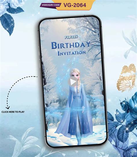 Frozen Theme Birthday Invitation Video | Magical Elsa Style Party E-In ...