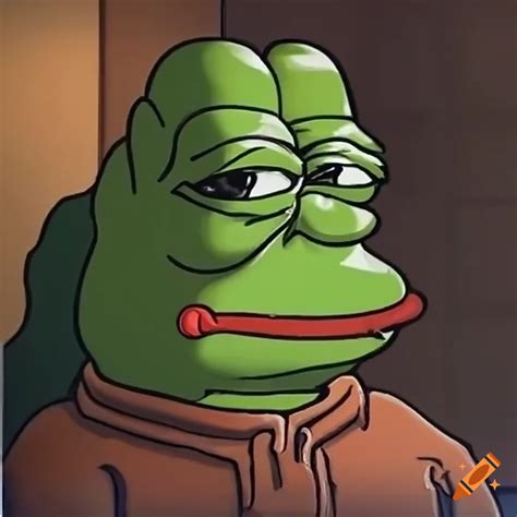 Pepe the Frog meme with a sad expression on Craiyon