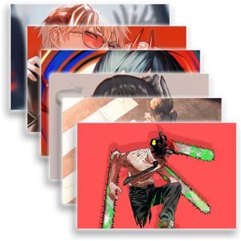 SoulAbiti Chainsaw man Set of 6 Anime posters Landscape (Denji, Himeno ...
